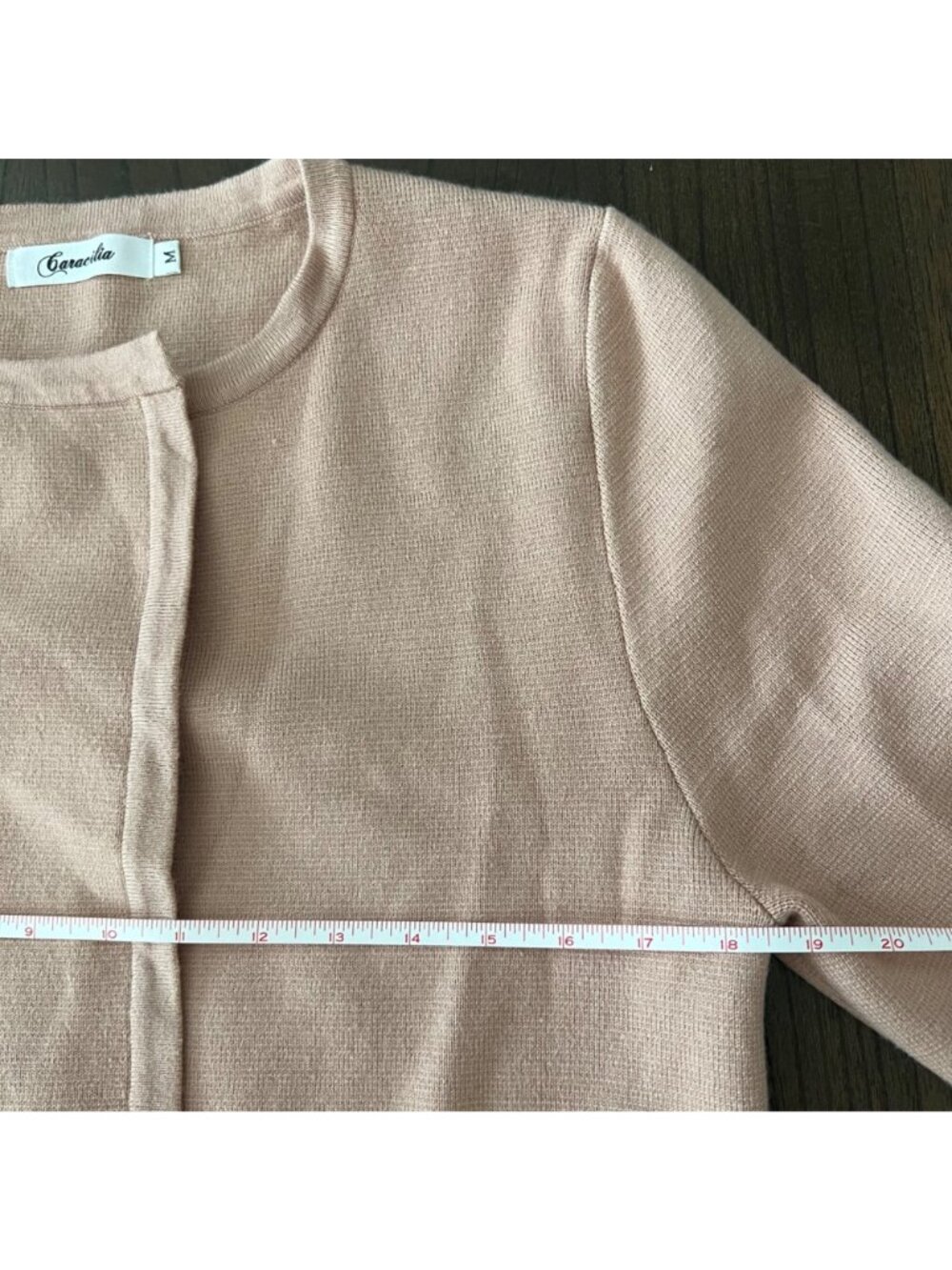 Caracilia Viscose Blend Open Front Long Cardigan Coat Duster Sweater Pockets M - Picture 9 of 10